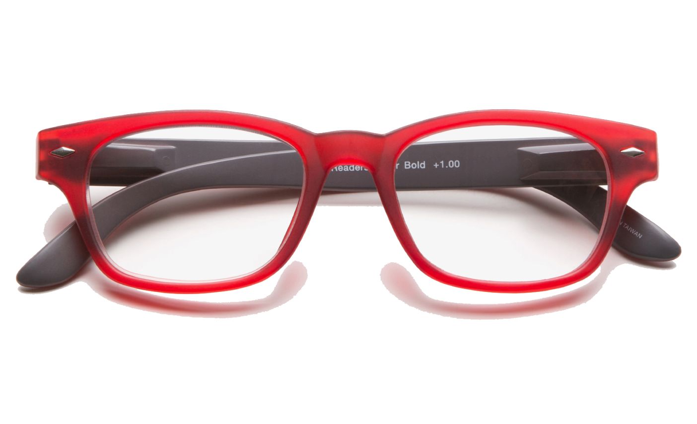 B+D cestovní brýle Super Bold Readers matt red +2.00