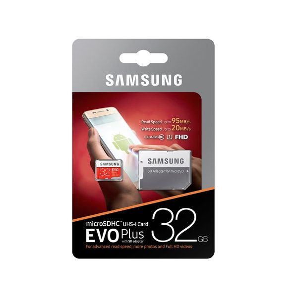 Samsung Micro SDHC 32GB EVO plus Class 10 s adaptérem