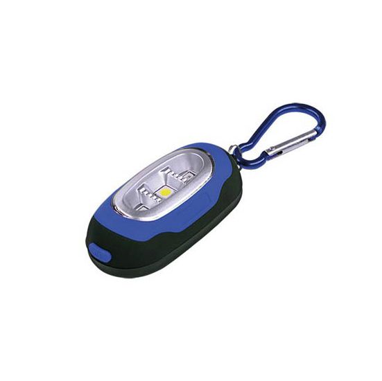 Solight LED svítilna s karabinou modrá